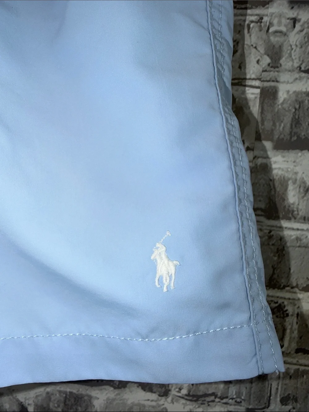 Polo by Ralph Lauren Powder Blue Elastic Waist Swim Trunks
